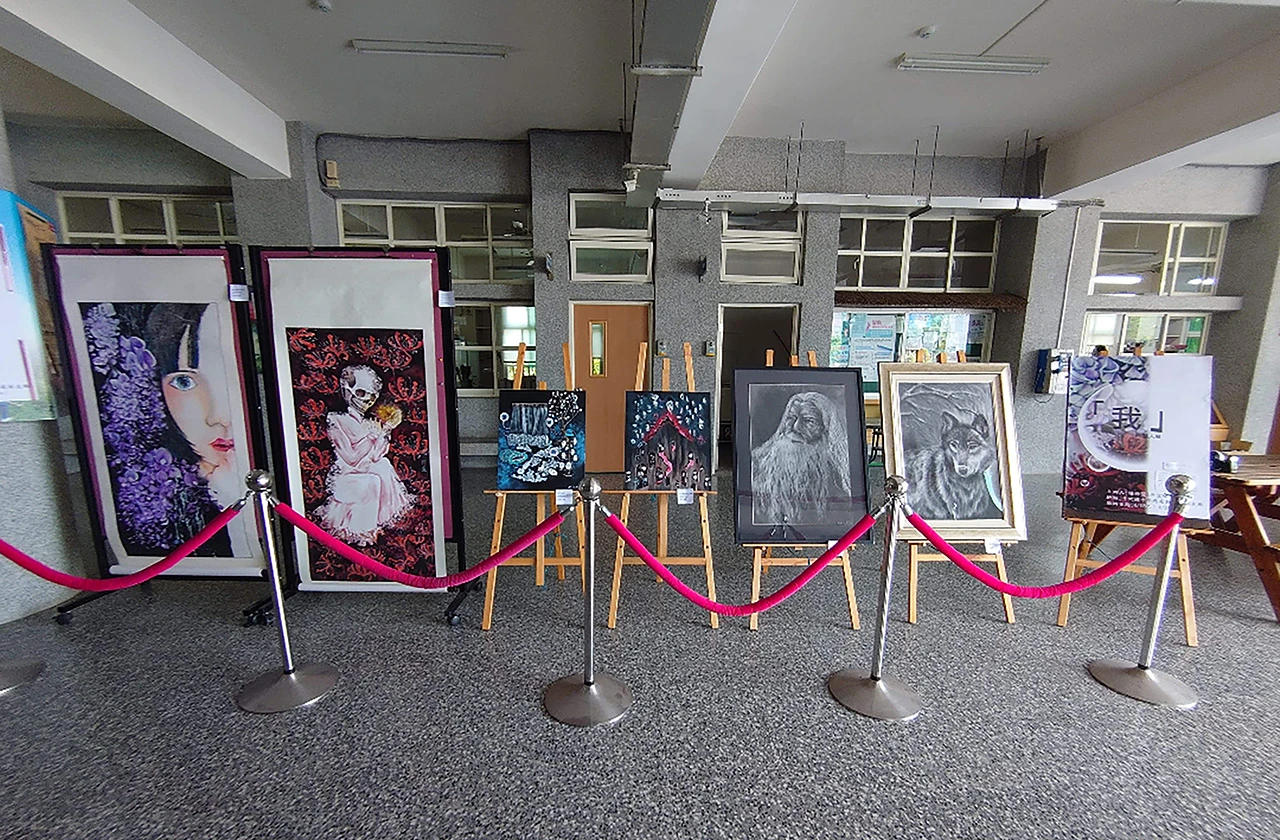 斗六國中雙人畫展，水墨作品